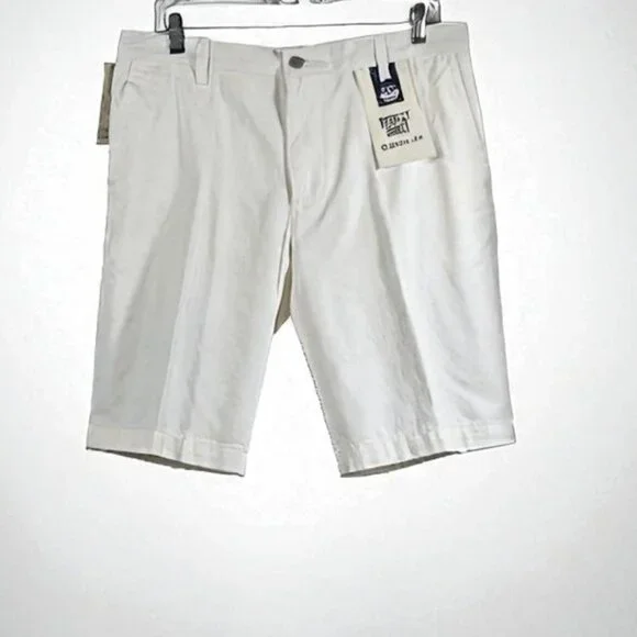 Dockers NWT W33 Men's Perfect Short Flat Front Classic Fit White - Picture 3 of 9